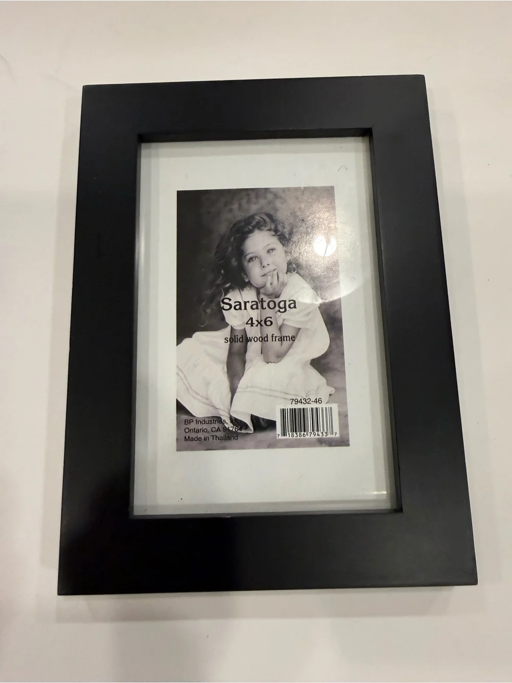 4x6 Black Solid Wood Picture Frame